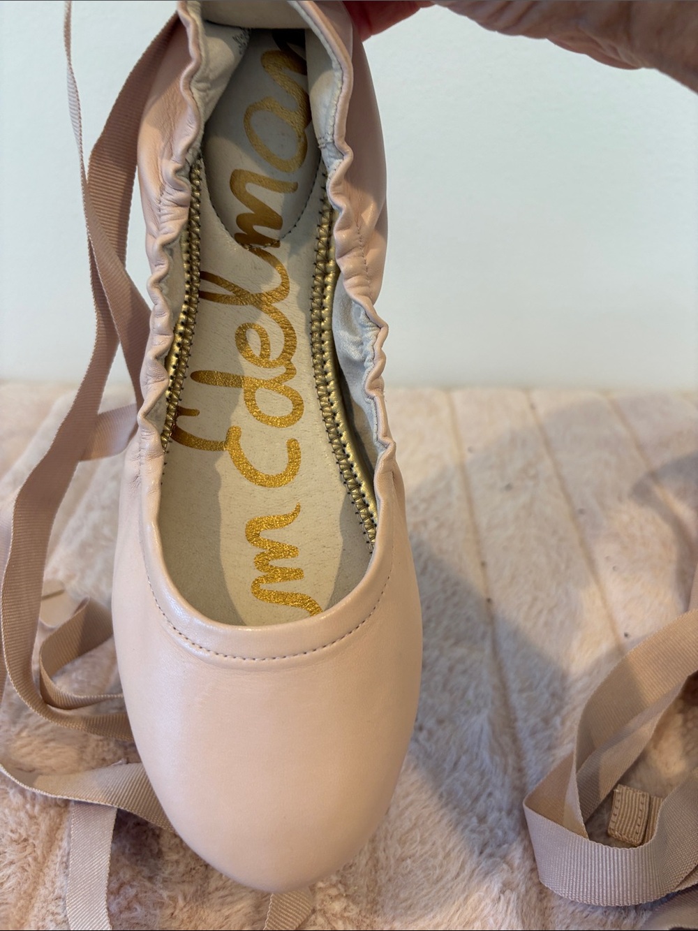 Sam Edelman Ballet Flats with Ribbon Tie - Blush Pink - Picture 6 of 6